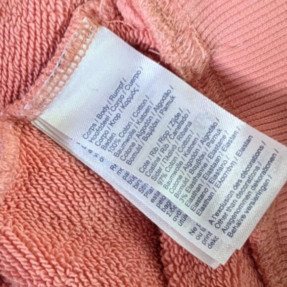 Lacoste Live Retro Tennis Sweatshirt M Peach Pink Embroidered 80s 90s Preppy - Picture 6 of 7